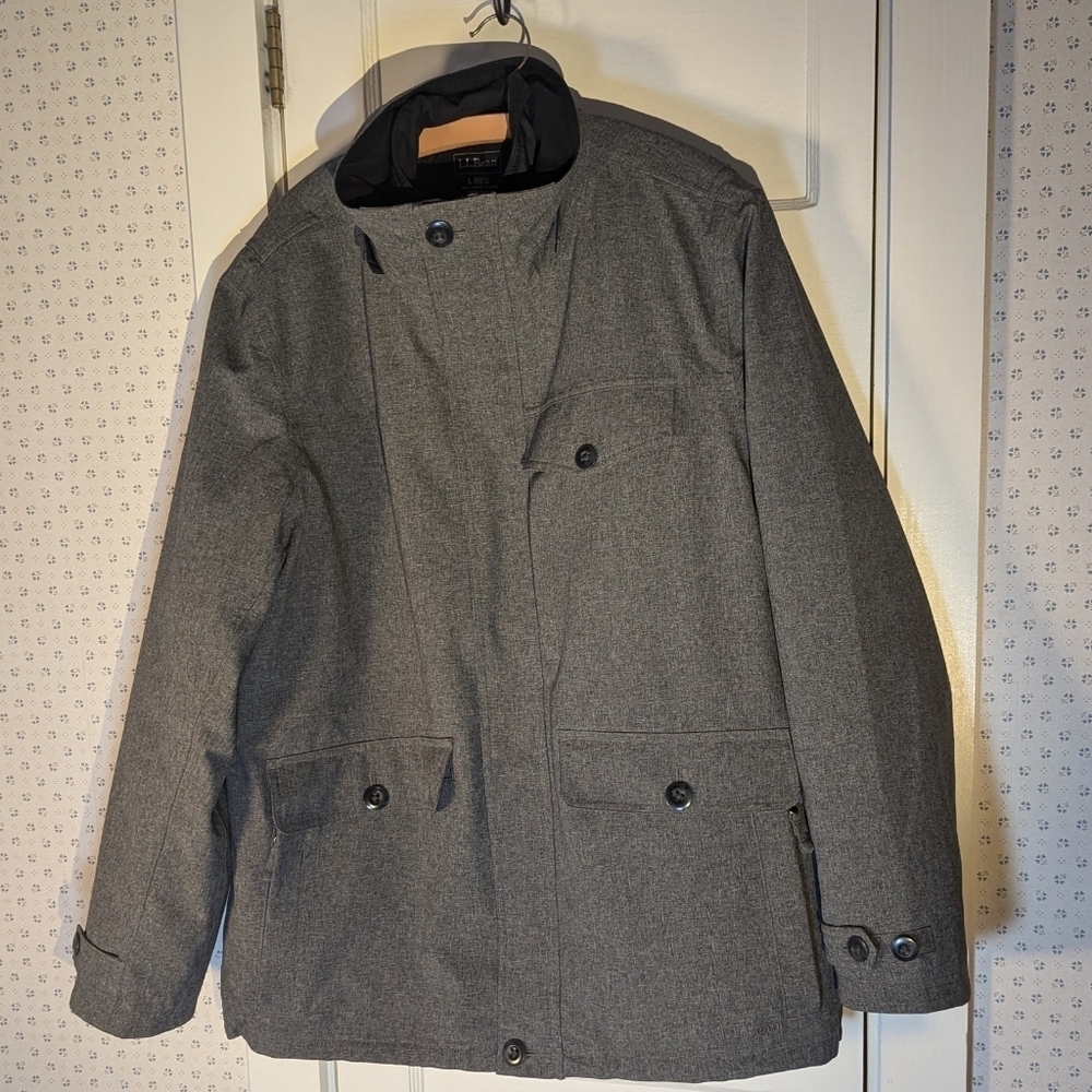 🩶 LL Bean Jacket Mens L Techno Jacket Primaloft Coat Farm Slopes All Seasons